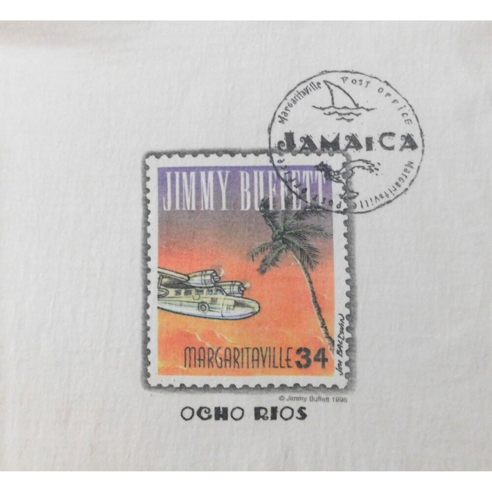 Jimmy Buffett Margaritaville Tee Shirt XL Ocho Rios Jamaica White Vintage 1998 - Picture 3 of 10